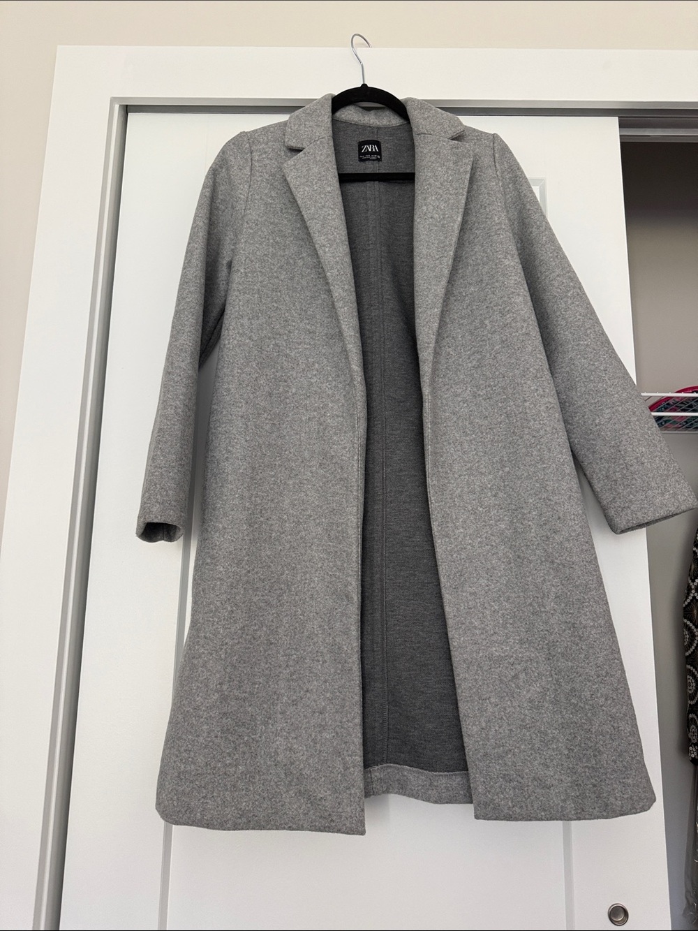 Zara Light Grey Long Trench Coat